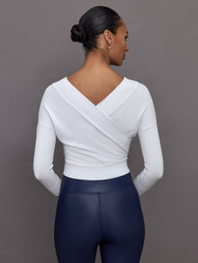 Carbon38 | Cross Over Sweater | Winter White