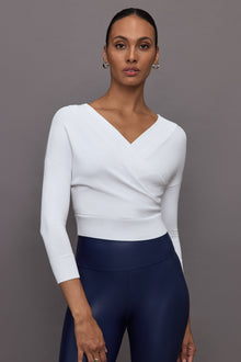 Carbon38 | Cross Over Sweater | Winter White