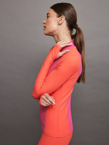 Carbon38 | Colorblock Run Top In Melt | Fuchsia Purple Cayenne