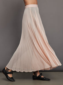 Carbon38 | Mesh Pleated Skirt | Rose Cloud