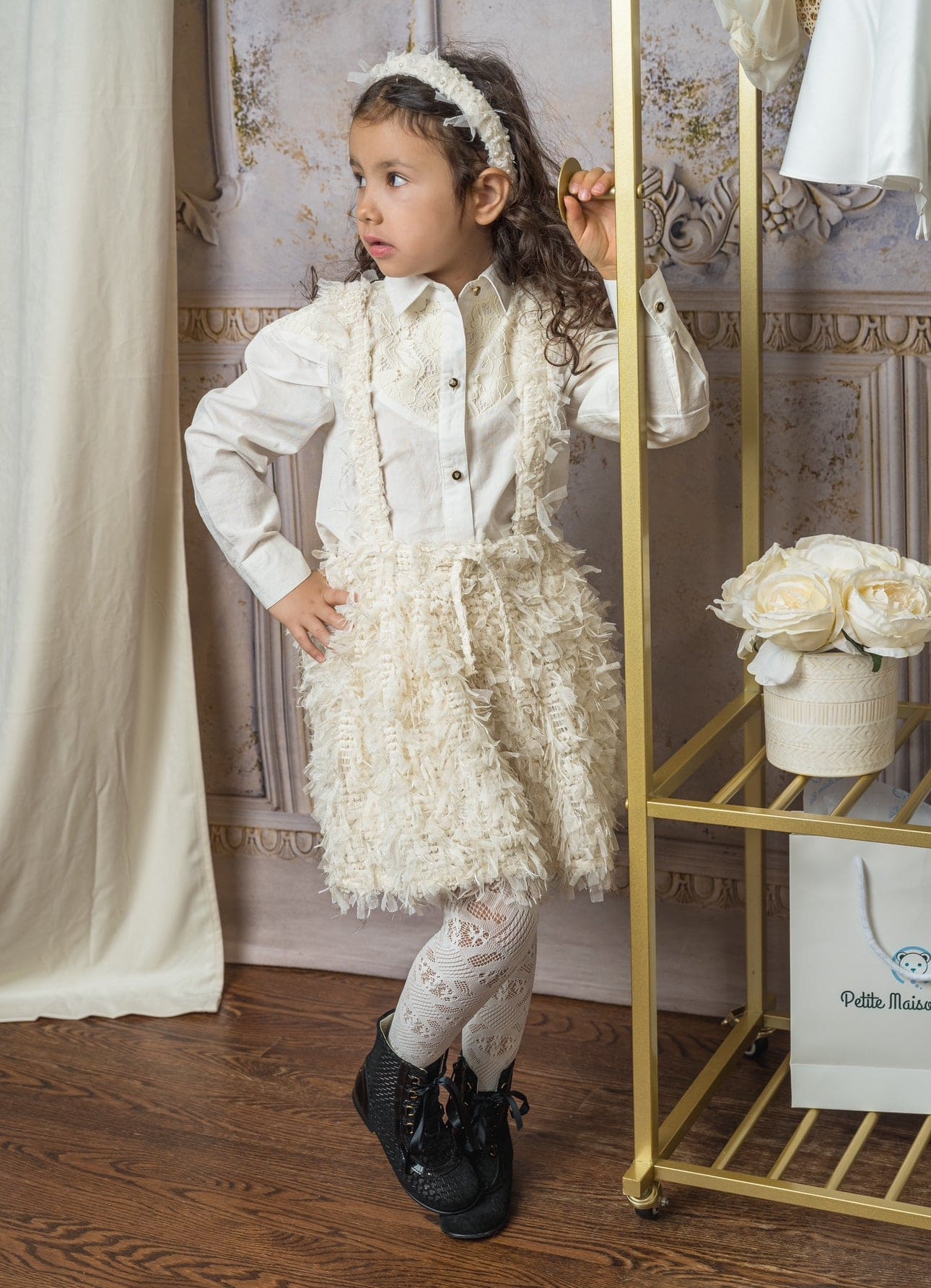 Ivanna Ivory Blouse and Skirt Set | Ivory