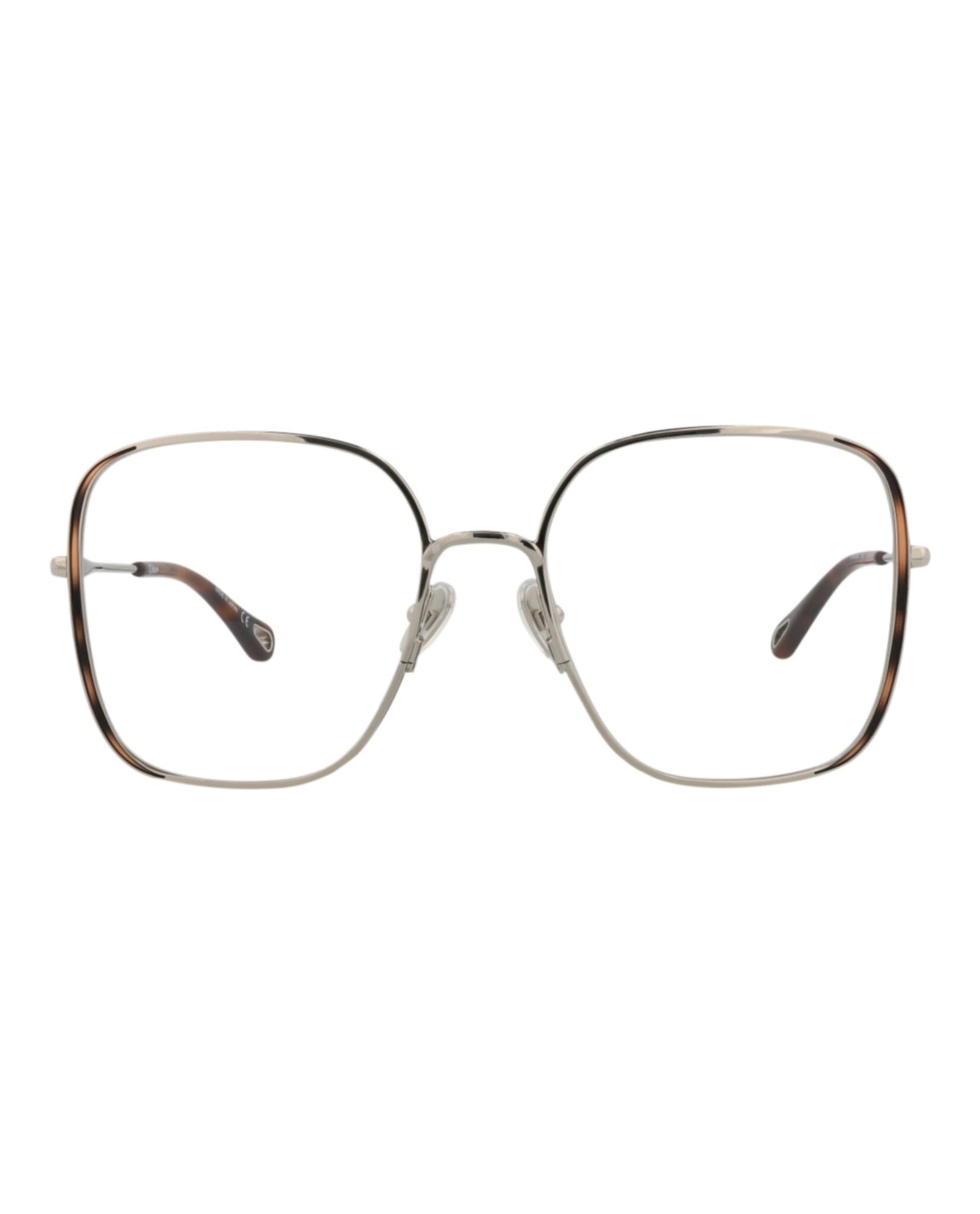 Chloe Square Metal Optical Frames | Silver