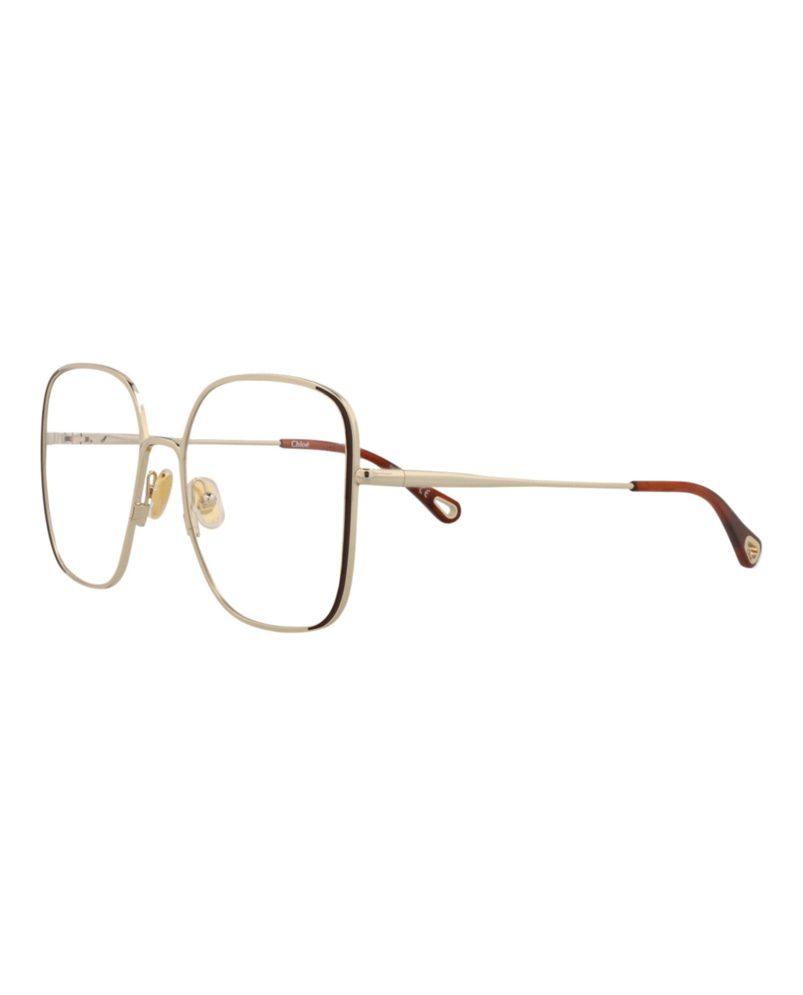 Chloe Square Metal Optical Frames | Gold