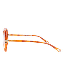 Chloe Round Bio Acetate Optical Frames | Havana