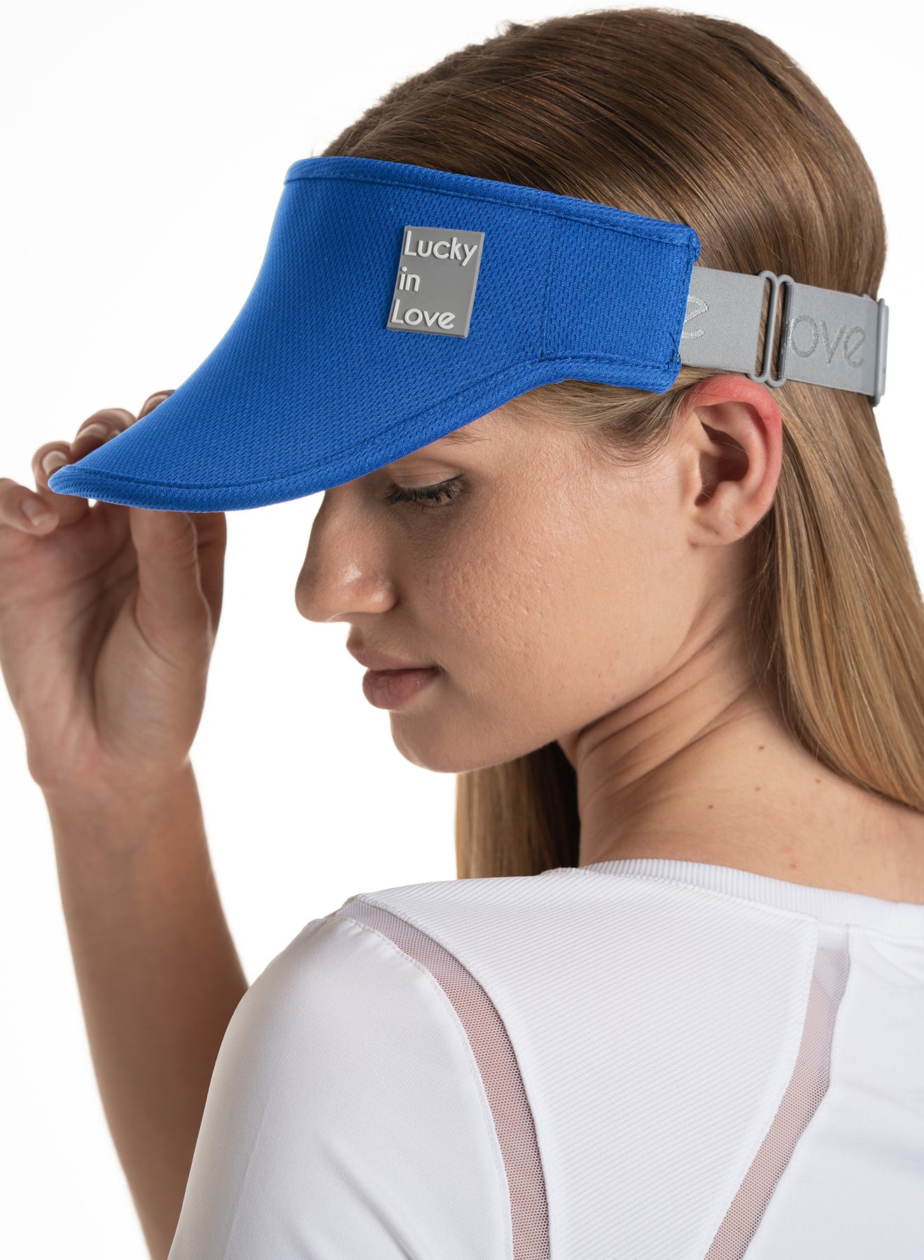 Lucky Logo Stretch Visor | Royal Blue