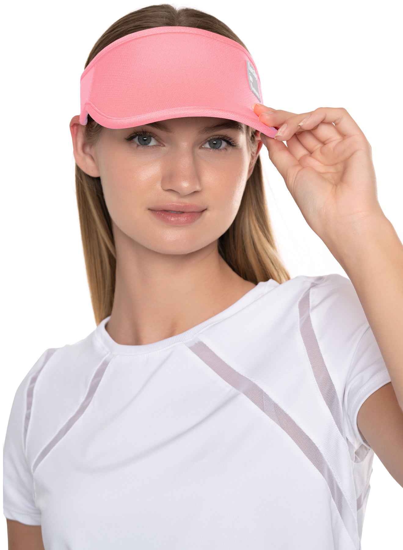 Lucky Logo Stretch Visor | Flamingo