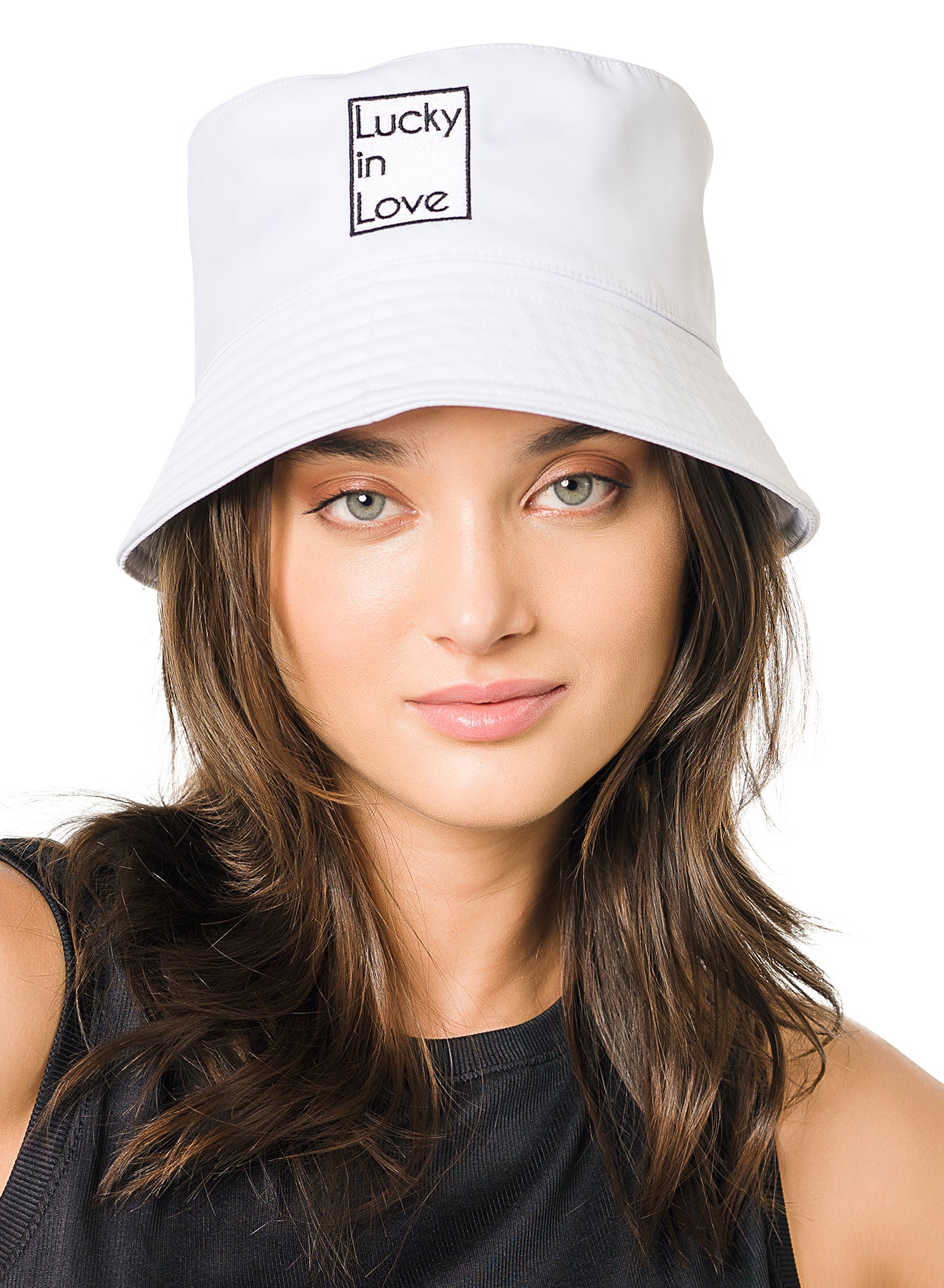Lucky Bucket Hat | White