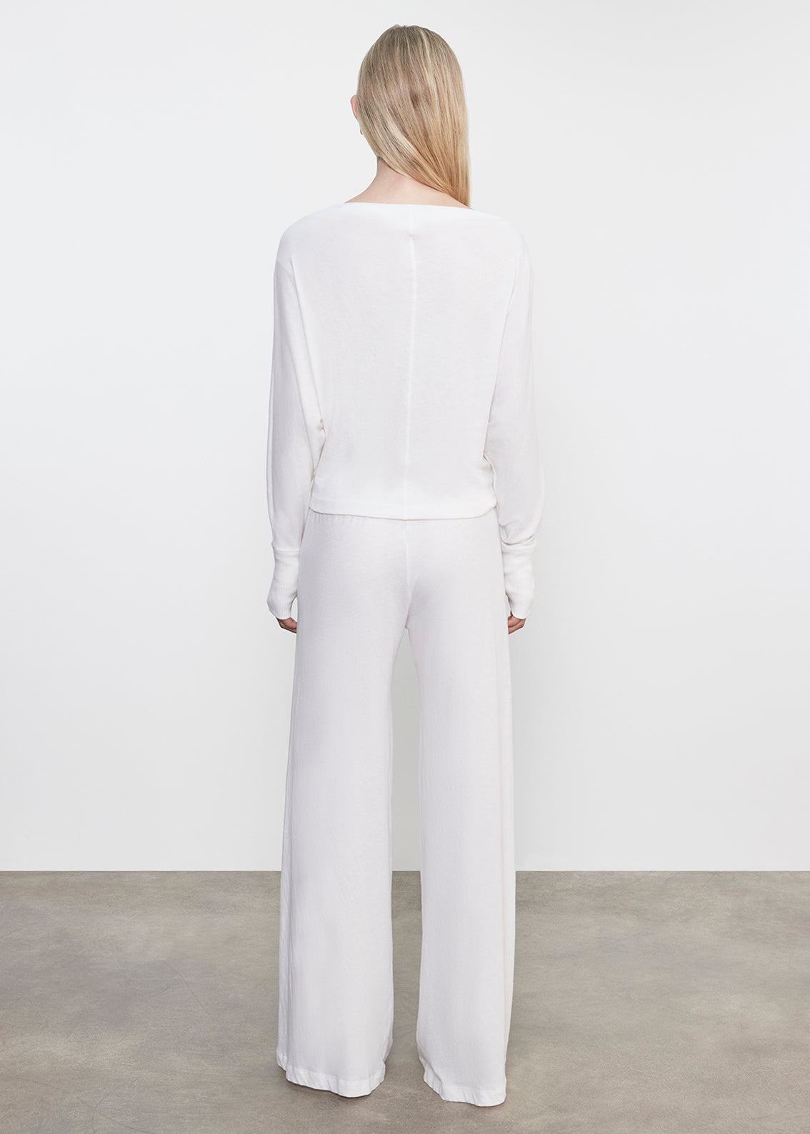 Cashmere Dolman Top | White