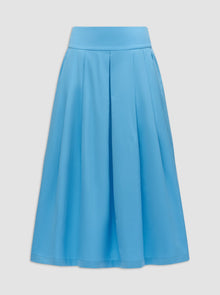Consuela Pleated Full Skirt | Blue