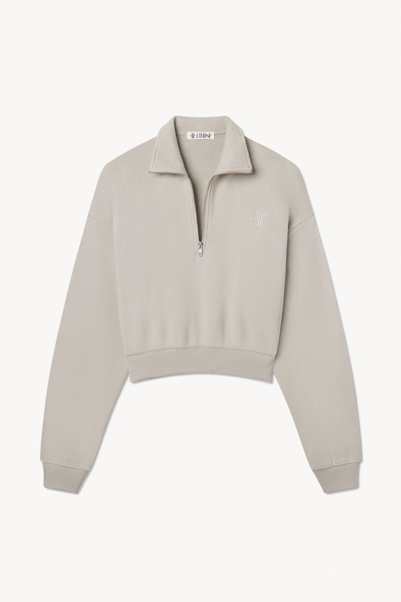 CROPPED HALF-ZIP SWEATSHIRT - ETERNE