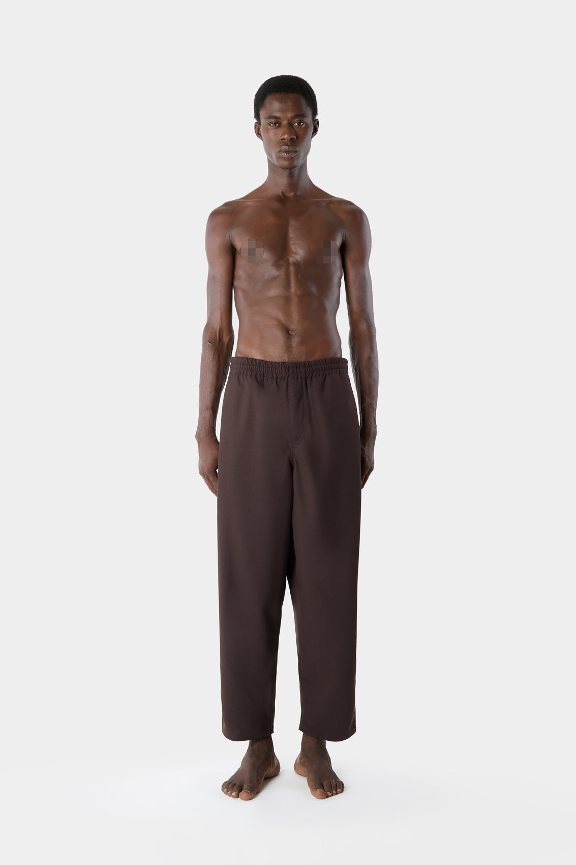 Elastic Pants | Men | Brown