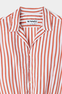 Regular Shirt | Men | Cream x Red Stripes