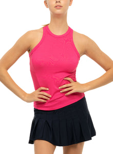 One Love Rib Tank | Shocking Pink