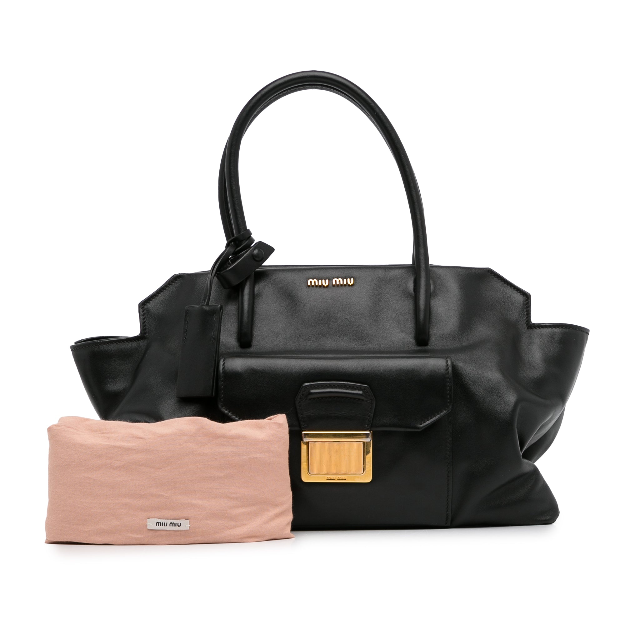 Miu Miu Pre-Owned Vitello Soft Tote | Women | Black