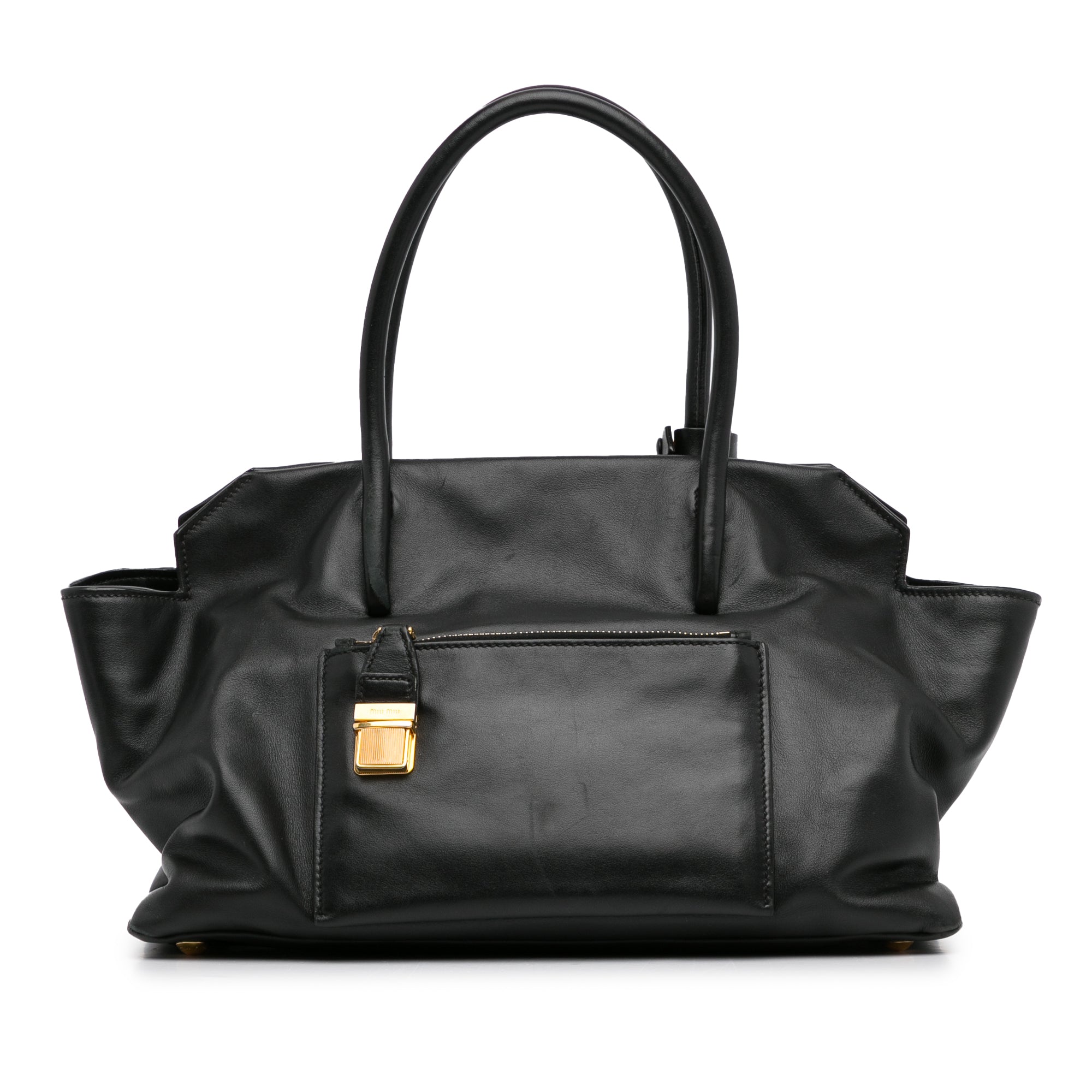 Miu Miu Pre-Owned Vitello Soft Tote | Women | Black