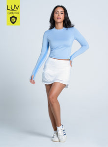 Mock Neck Hip Fit Long Sleeve | Powder Blue