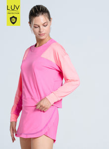 Colorblock Throw Over Long Sleeve | Taffy