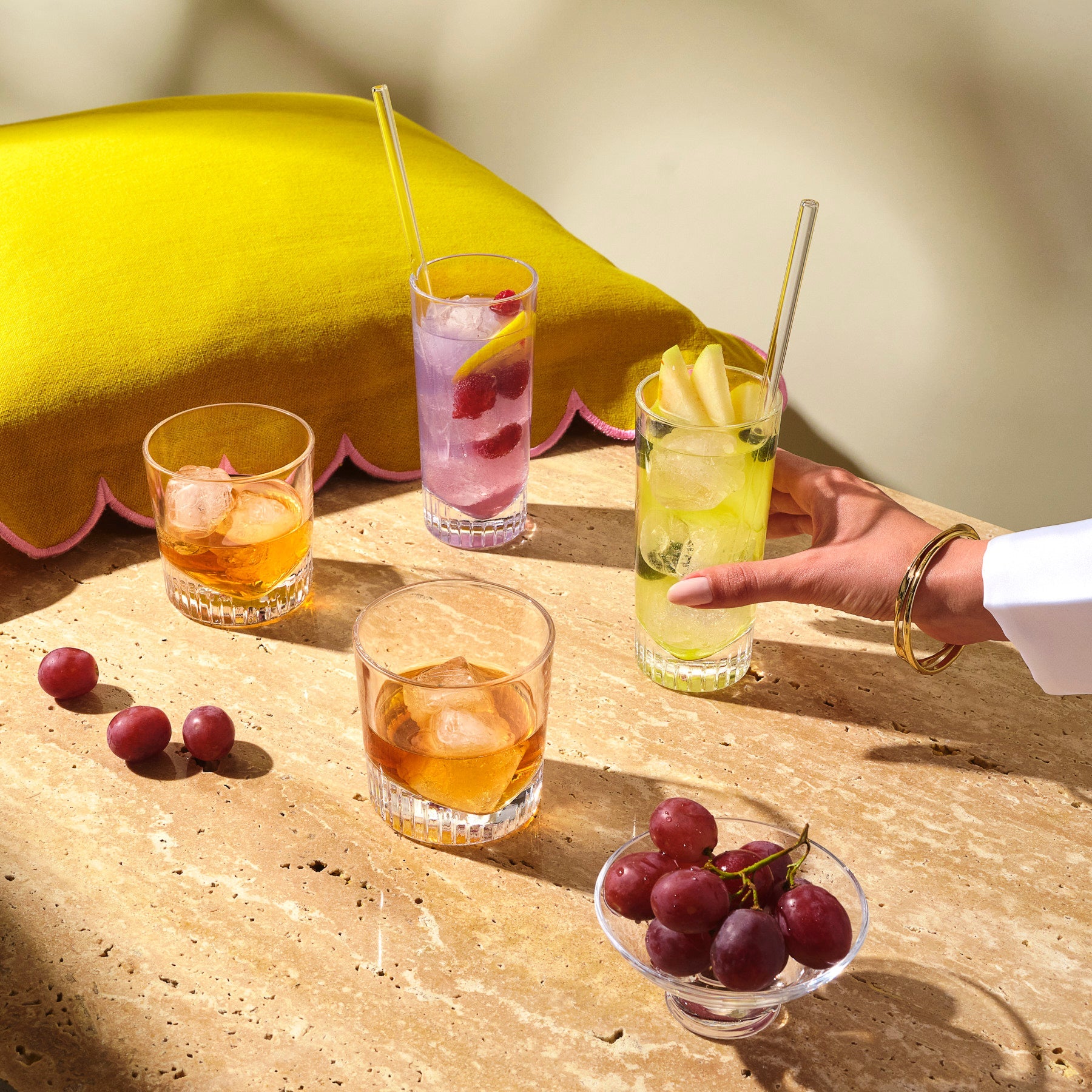 Caldera Highball Glasses - Small | Clear Crystal | Set of 4