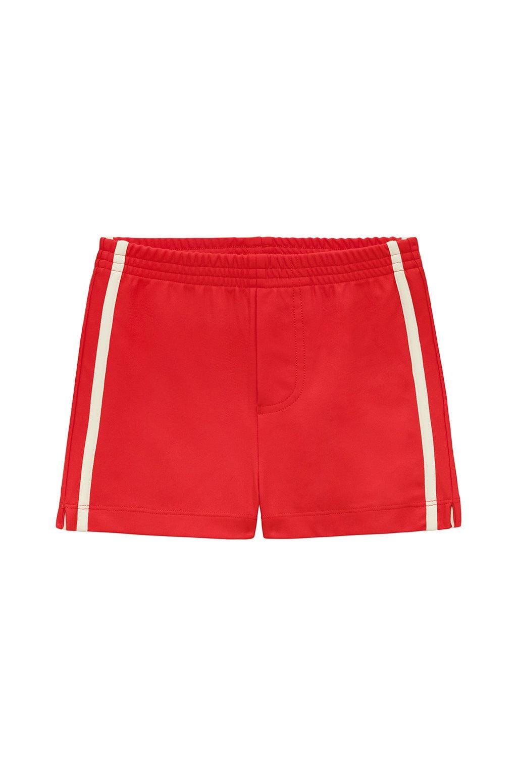 Kids | Swim Trunk Athletic Stripe | Cherry