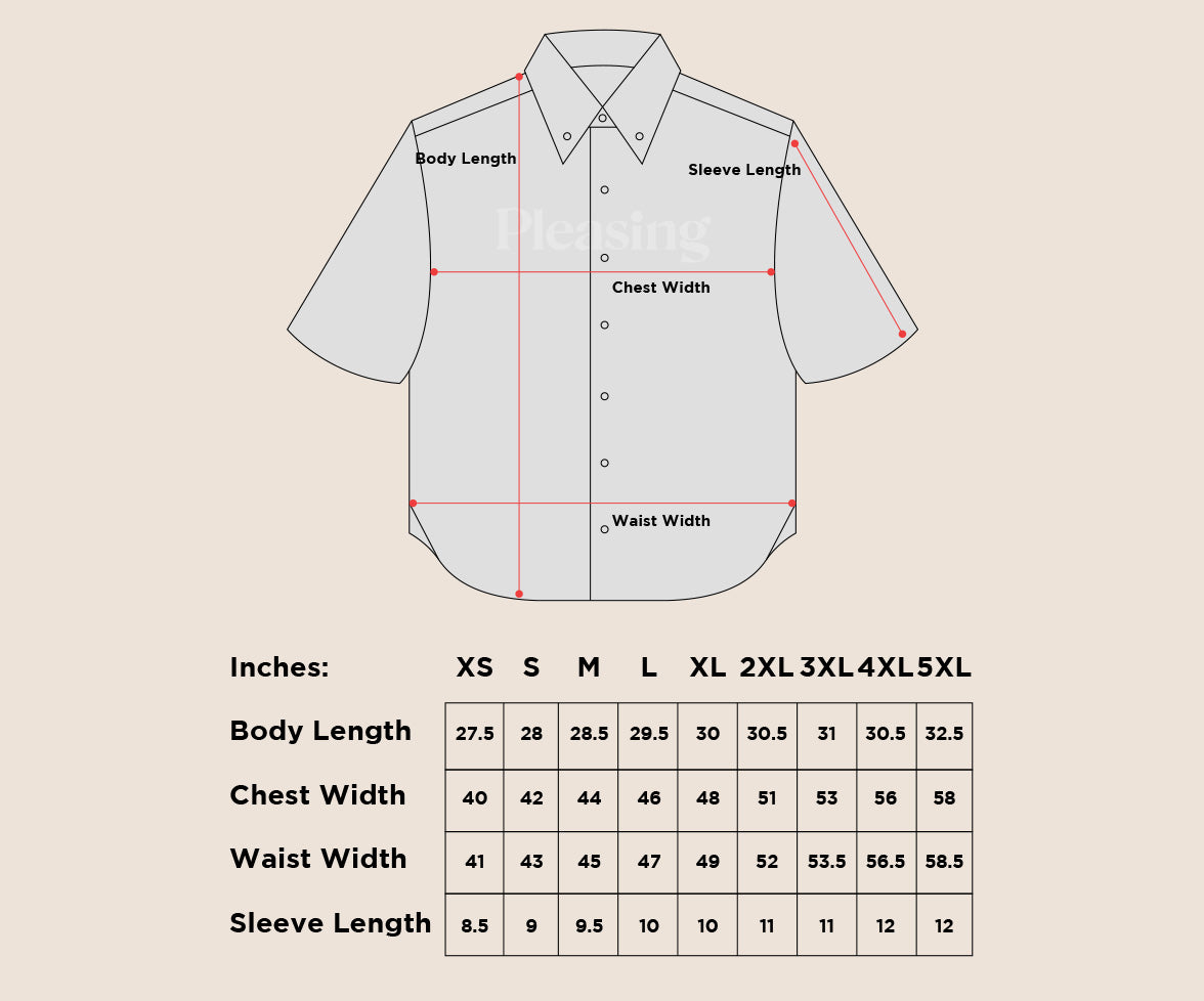 Product size guide