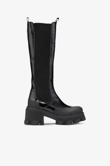 Cleated Heeled Chelsea Boots | Black