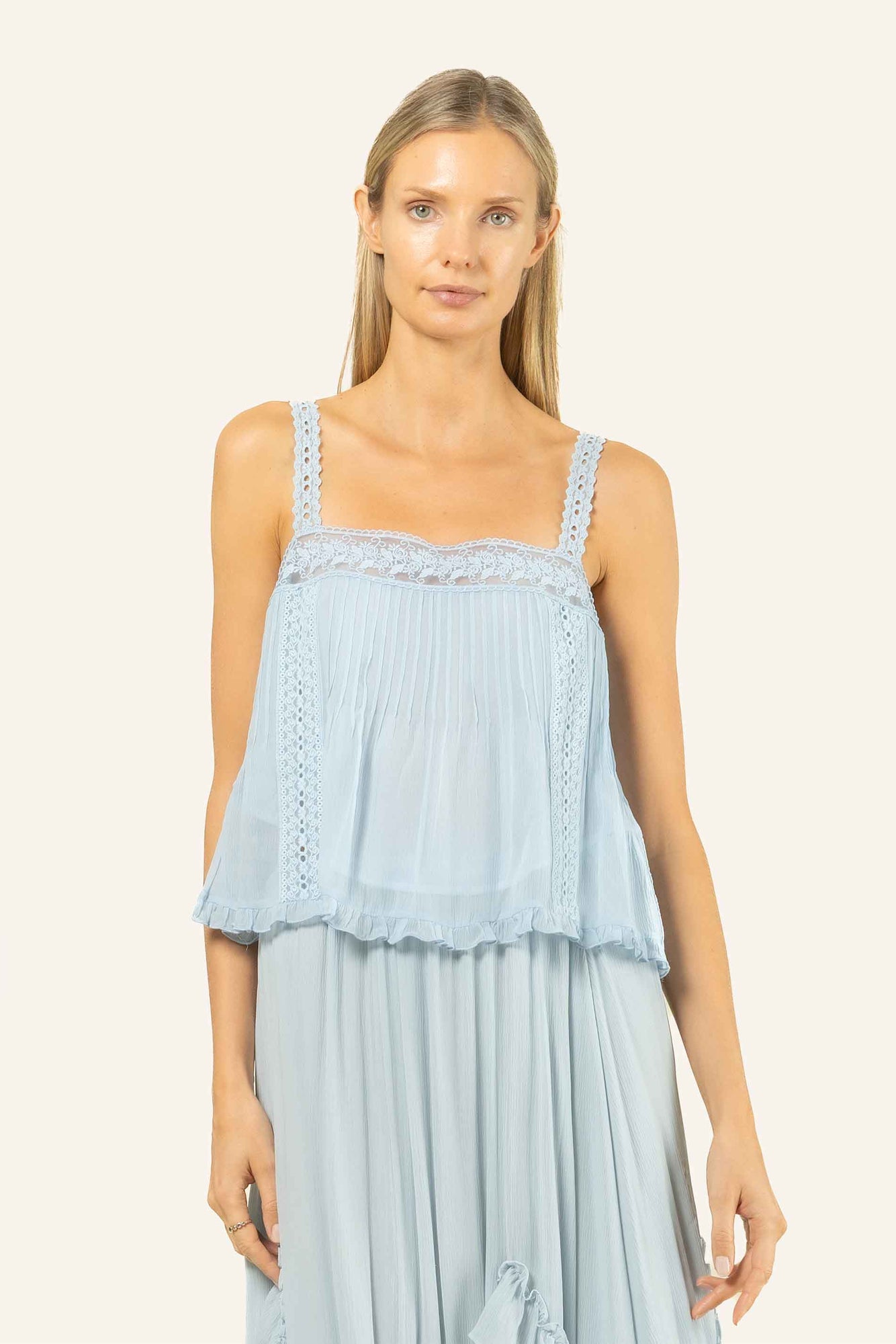 Calantha Top | Cloud Blue