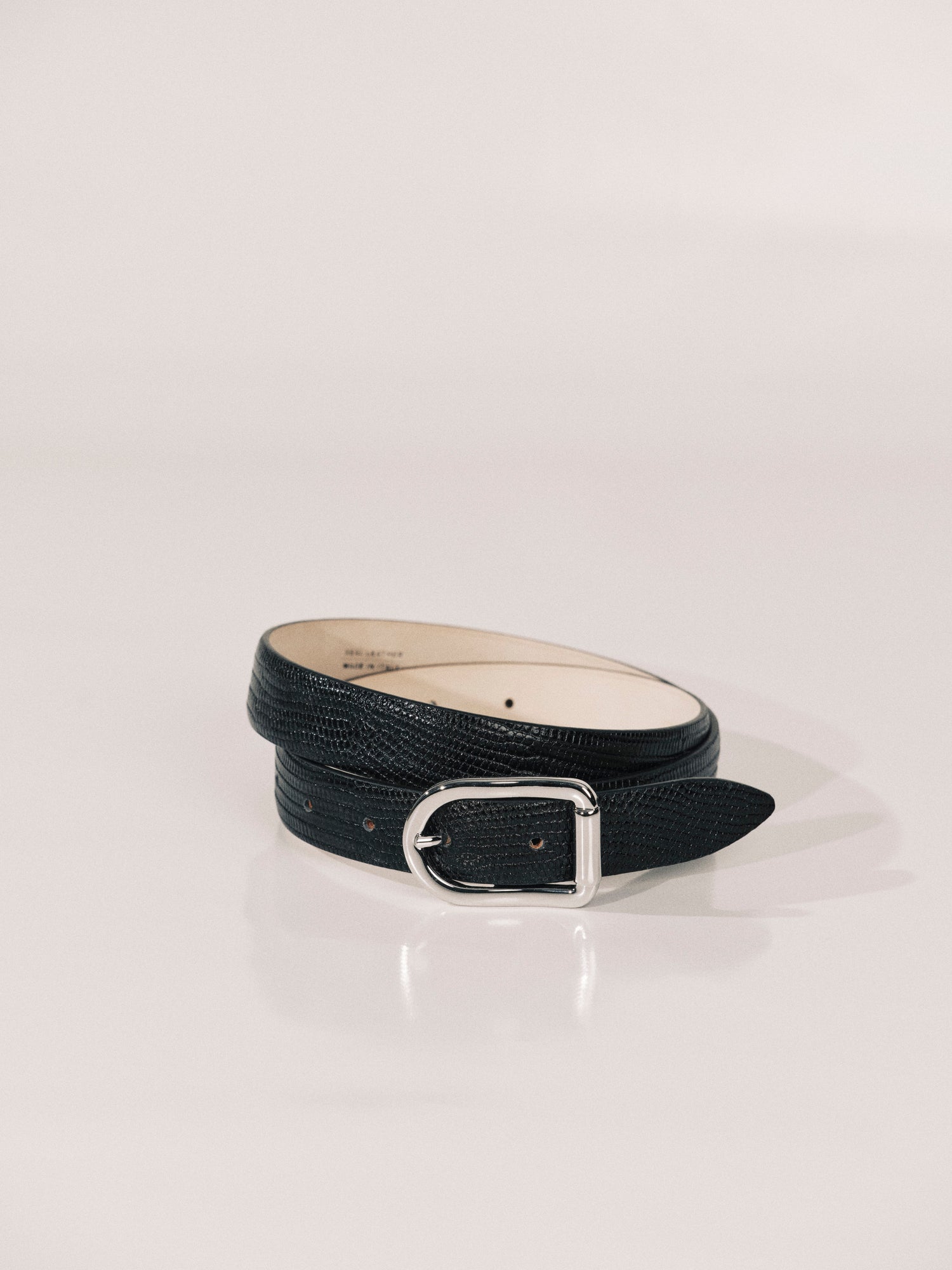 Mija Belt | Lizard Navy & Silver