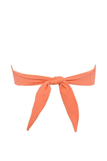 Tori Ties Bandeau Bikini Top | Coral