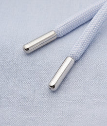 Cornell Linen Tailored Fit Washed Linen Drawcord Shorts | Light Island Sky