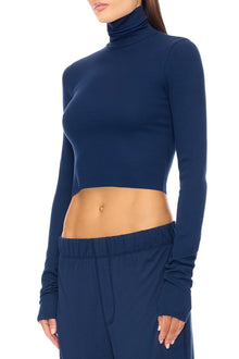 CROPPED FITTED TURTLENECK TOP - ETERNE