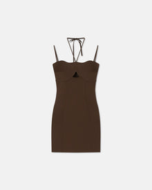 Womens | Deanne Double-Strap Dress | Bitter Chocolate