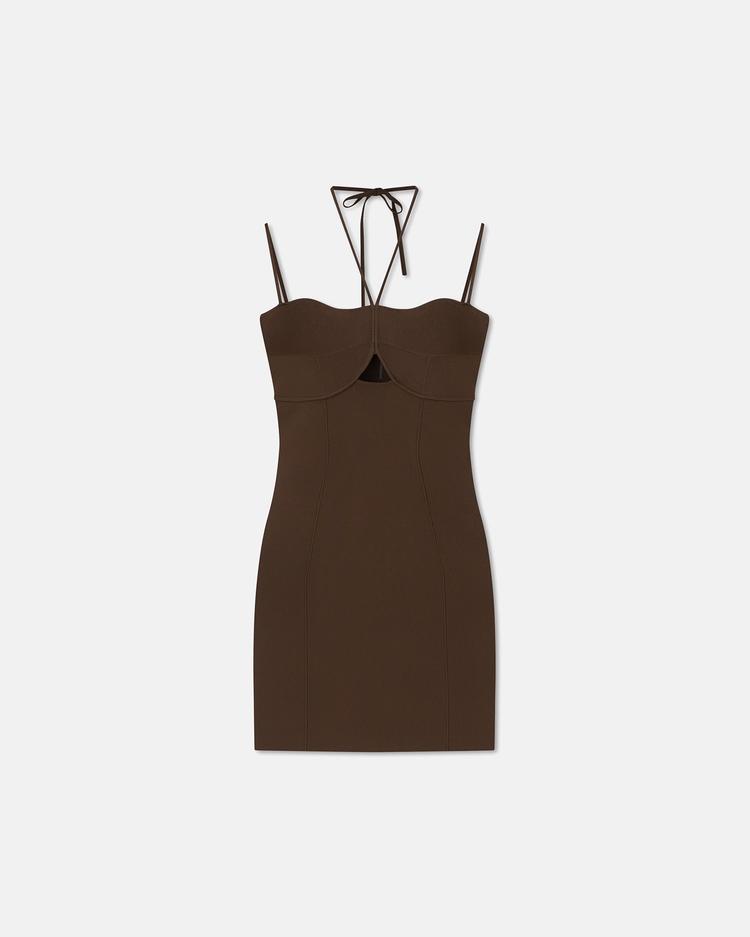 Womens | Deanne Double-Strap Dress | Bitter Chocolate