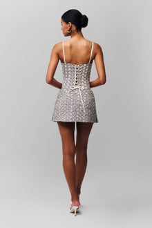Womens | Floriane Gingham Skort | Black/ White Gingham Floral