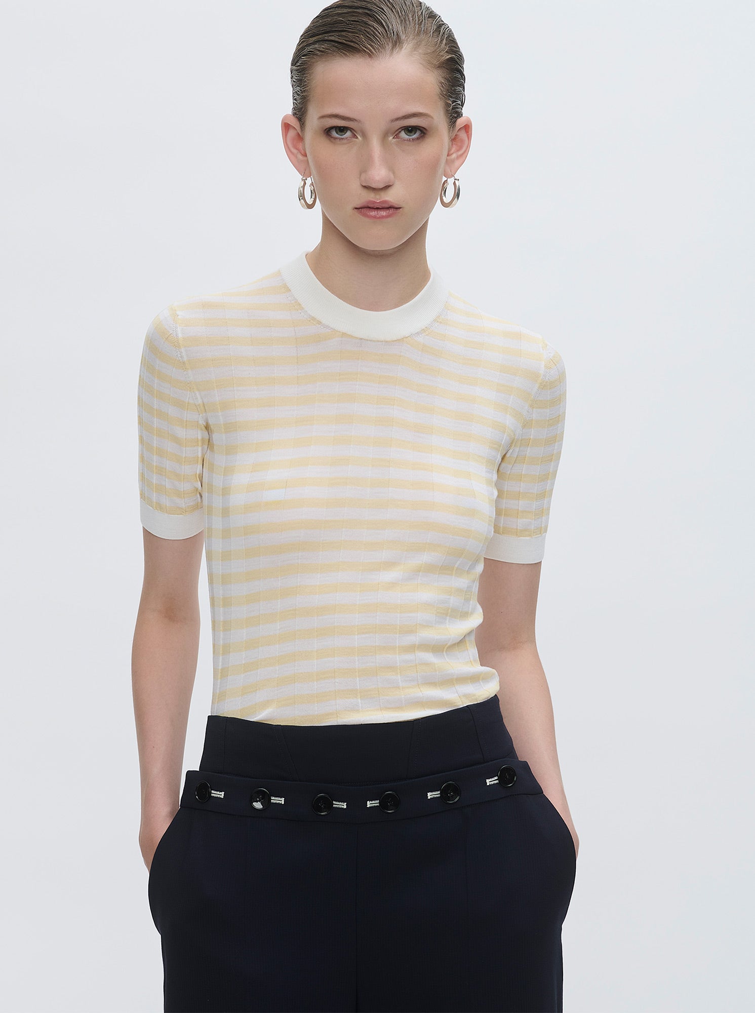 Deeda Stripe Knit | Yellow/Ivory Stripes
