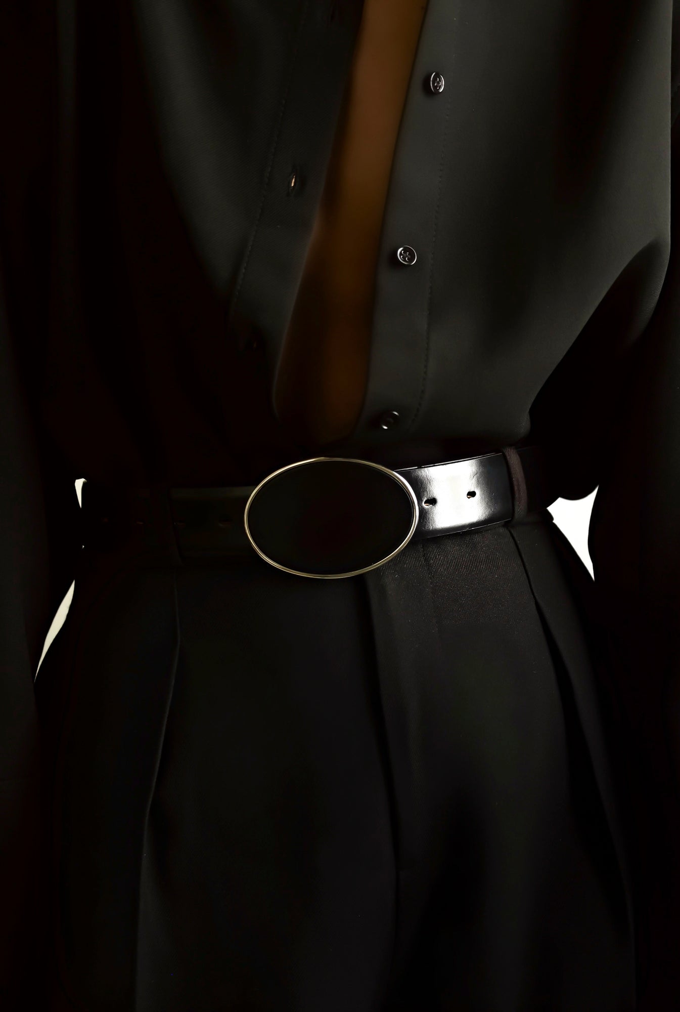 Flint Belt | Black & Silver