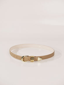 Hollyhock Belt | Cappuccino & 24K Gold