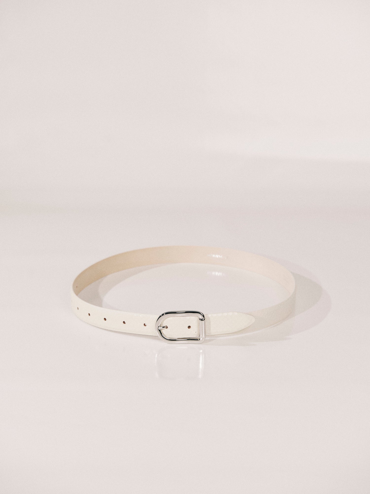 Mija Belt | Ivory Reptile & Silver