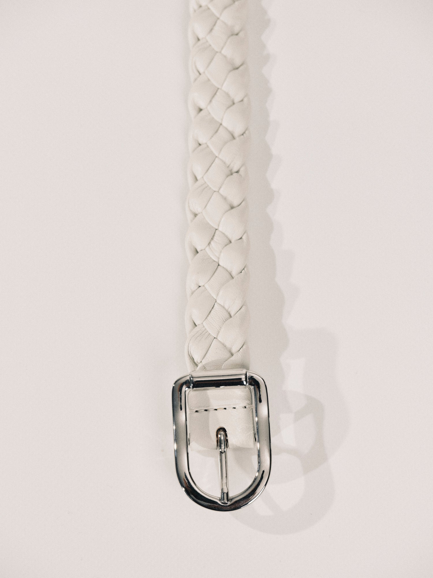Mija Braided Belt | Ivory & Silver