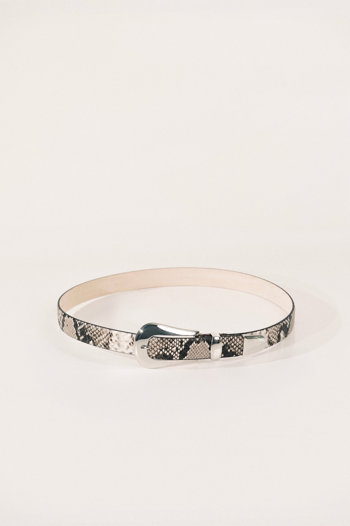 Colette Belt | Snake Beige & Silver