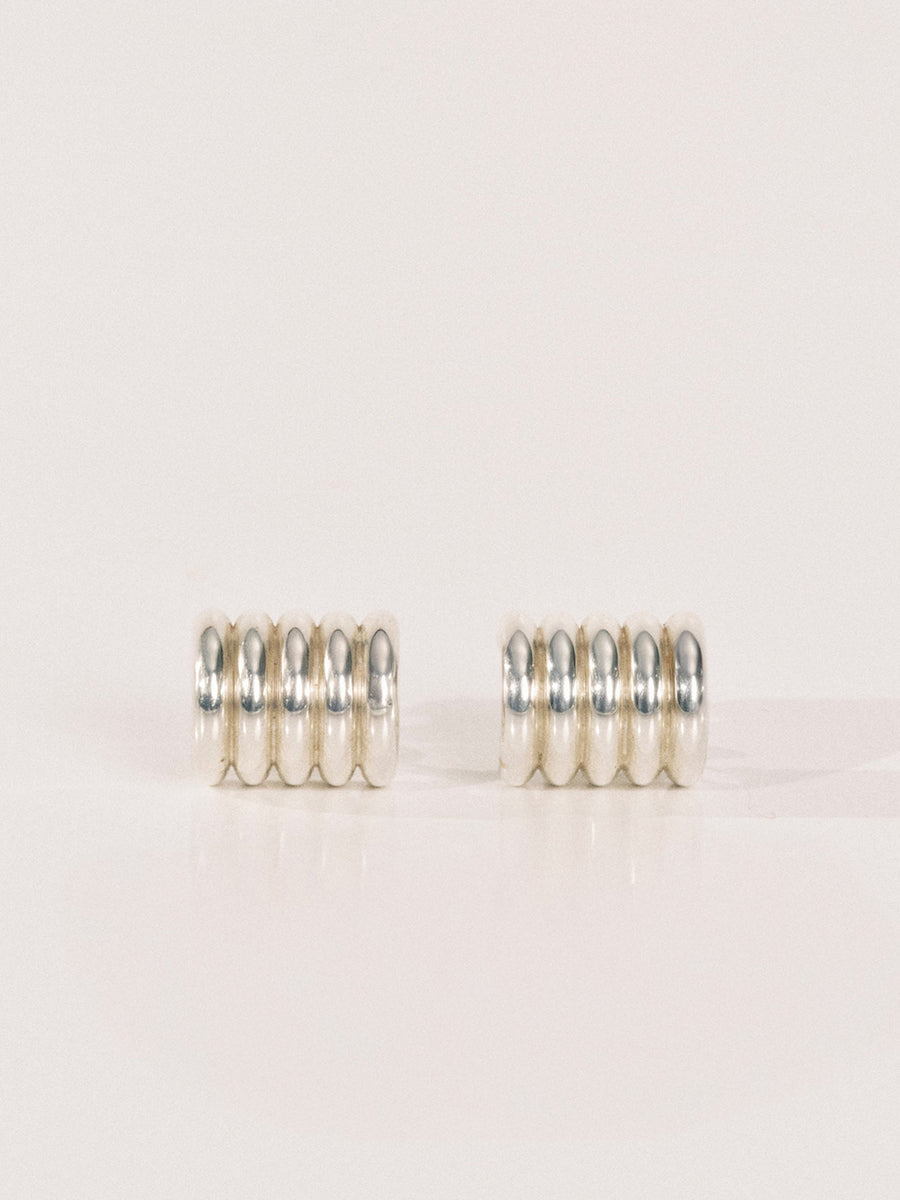 Hollyhock Earrings Medium | Sterling Silver