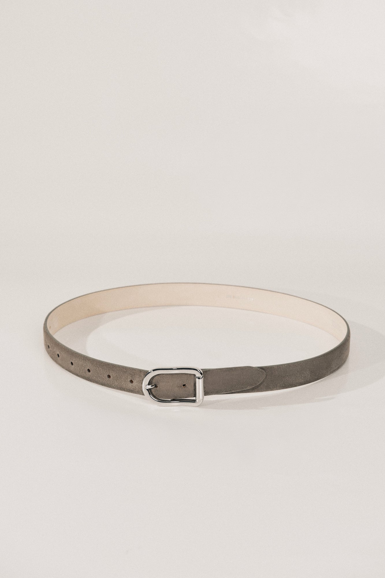 Mija Belt | Dark Grey Suede & Silver