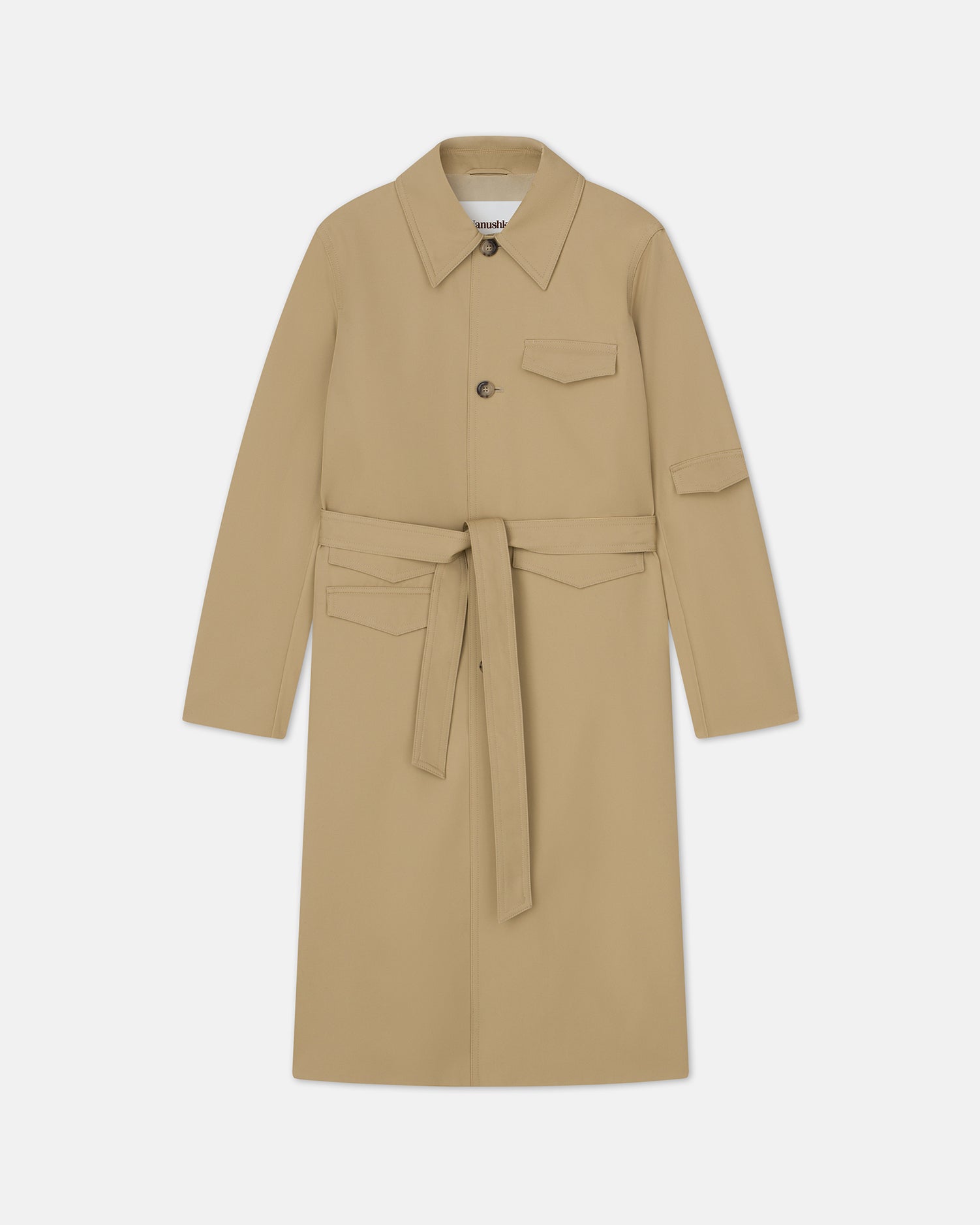 Mens | Derron Bonded Trench Coat | Beige