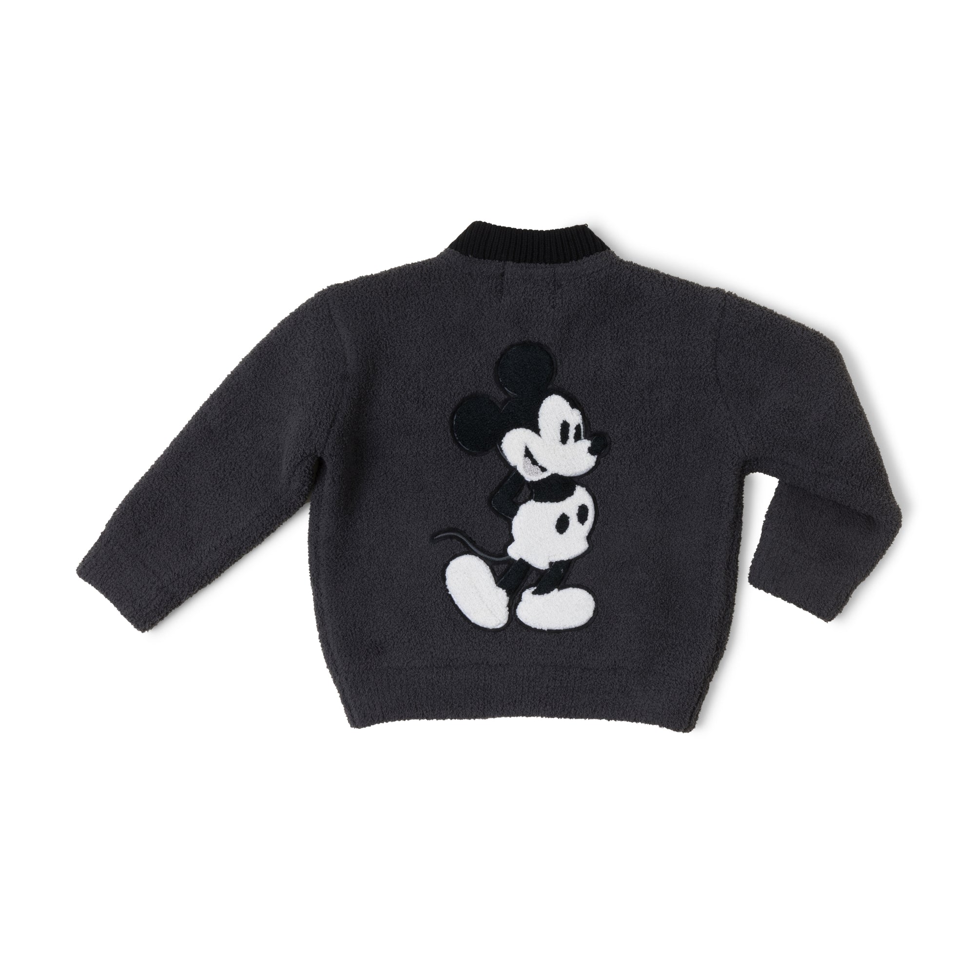 Cozychic Disney Classic Mickey Toddler Varsity Jacket | Carbon/Black