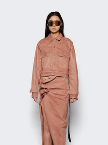 Rick Owens DRKSHDW | Cape Sleeve Cropped Shirt Jacket Dark | Pink