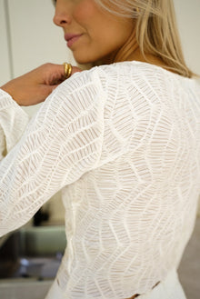 Tia Textured Long Sleeve | Ivory