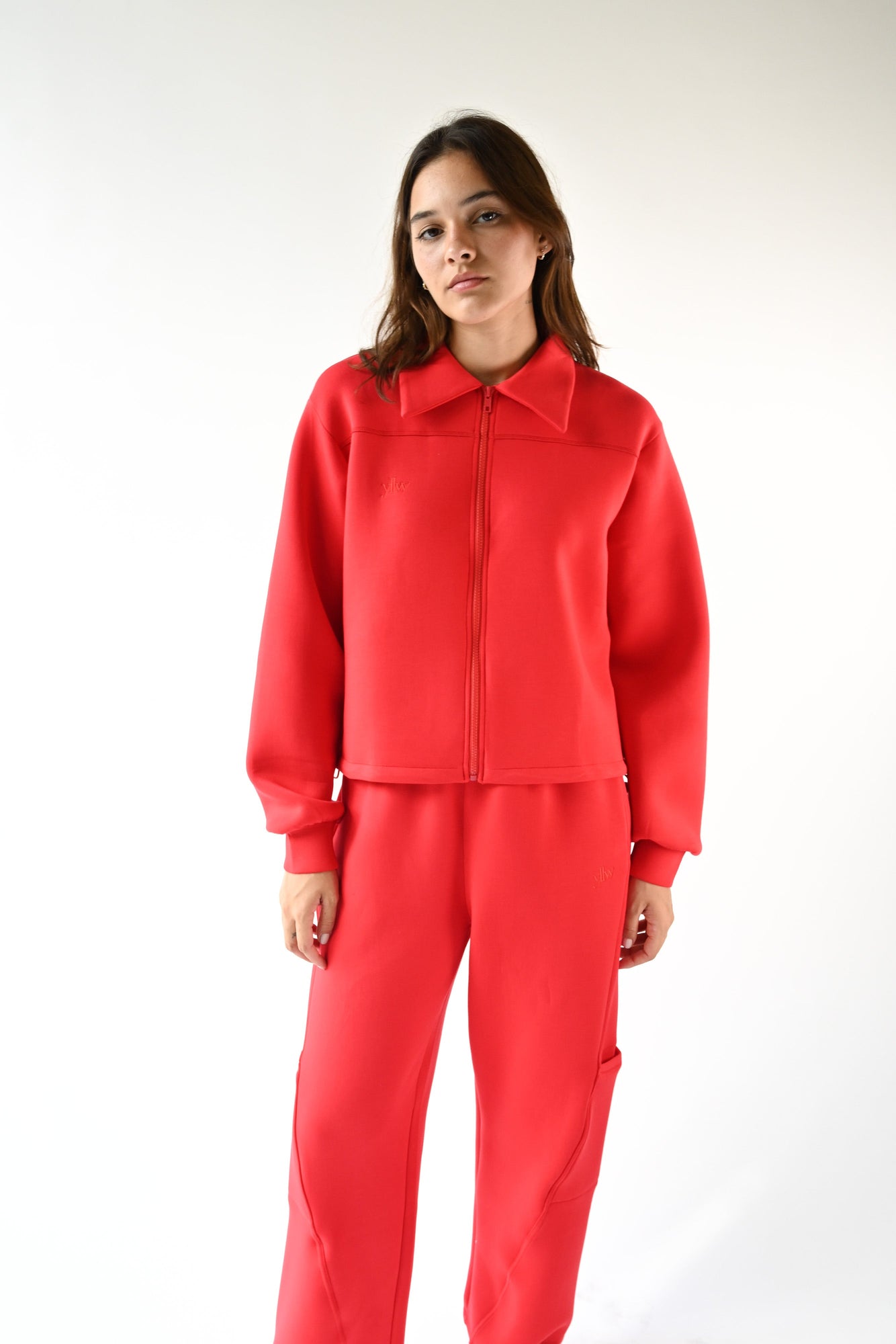 Kasey Knit Neoprene Jacket | Ruby