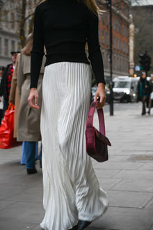 Aziel Pleated Dress | Black & White