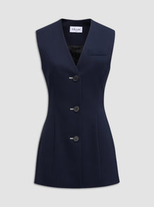 Duke Tailored Vest | Navy