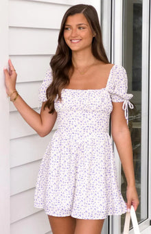 Danyal Floral Mini Dress | Purple