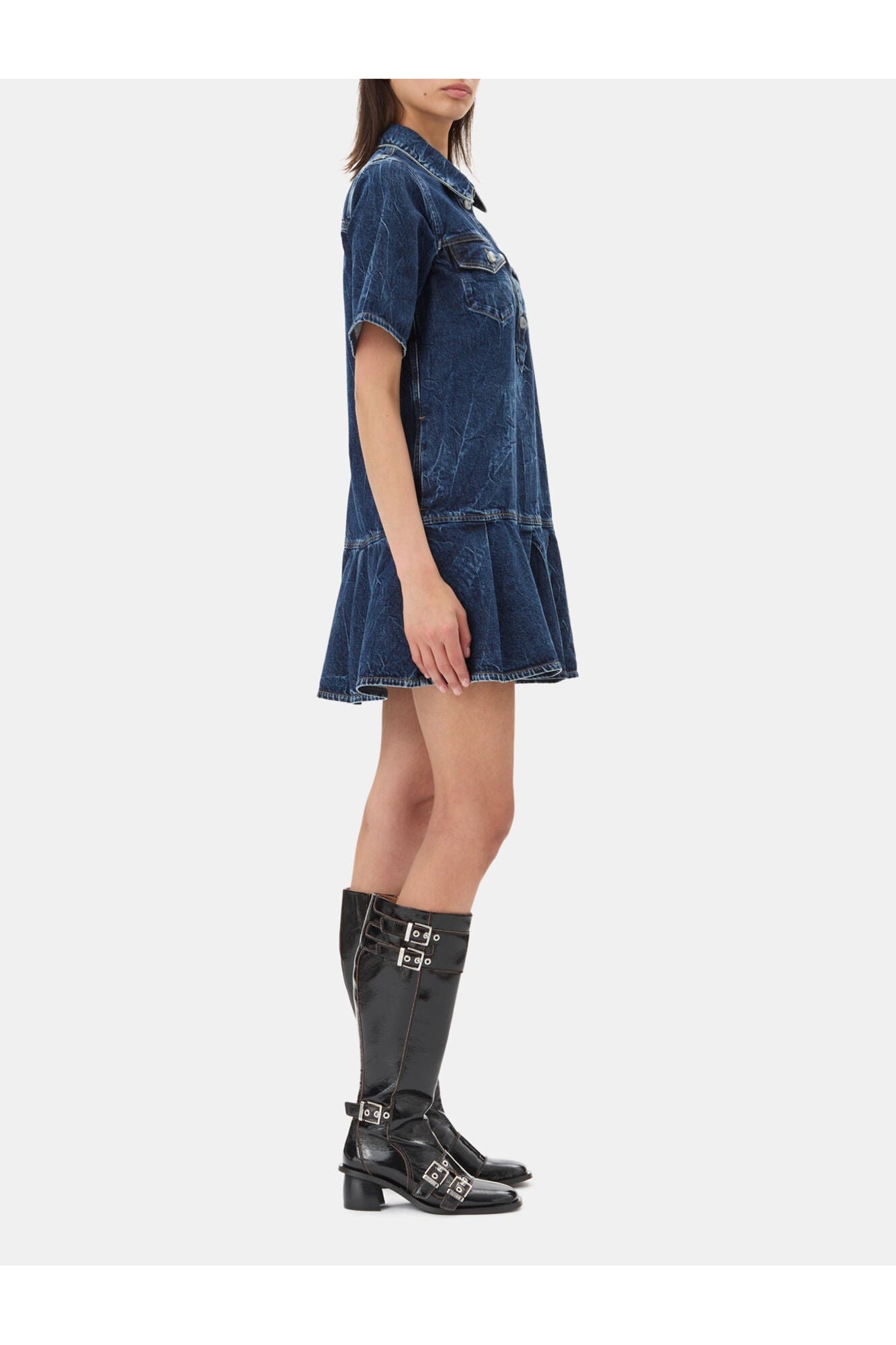 Dark Mini Dress | Mid Blue Stone